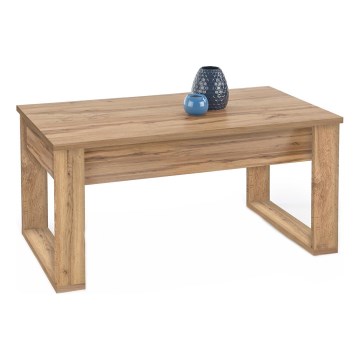 Table basse avec tiroirs NEA 52x110 cm marron/chêne wotan
