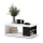 Table basse avec une étagère et espace de stockage LORA blanc/noir