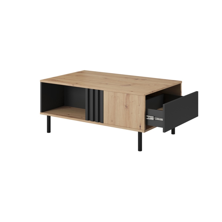 Table basse BADIA chêne/anthracite