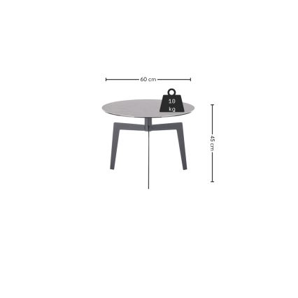 Table basse BALANCE Ø 60 cm gris/anthracite