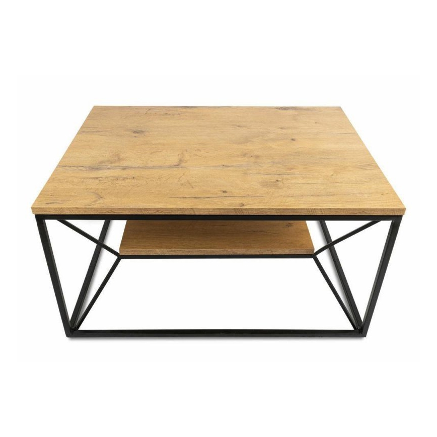 Table basse BASICLOFT 40x80 cm noir/marron