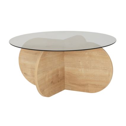 Table basse BUBBLE 35x75 cm marron/noir