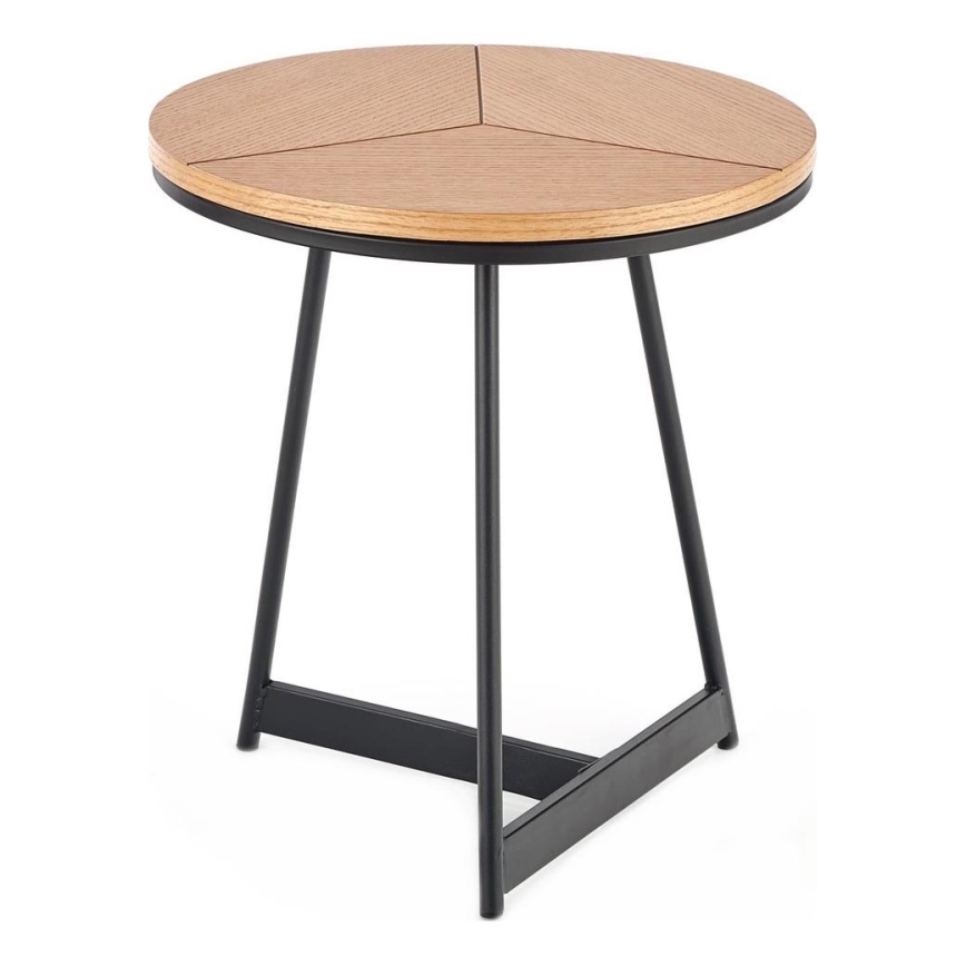 Table basse CARIDA 49x45 cm noir/chêne