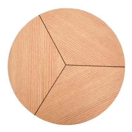Table basse CARIDA 49x45 cm noir/chêne