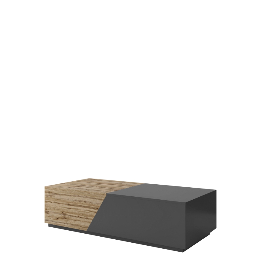 Table basse CEELIAS 124 x 42 cm anthracite/chêne Wotan