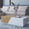 Table basse CEELIAS 124x42 cm blanc/chêne Wotan