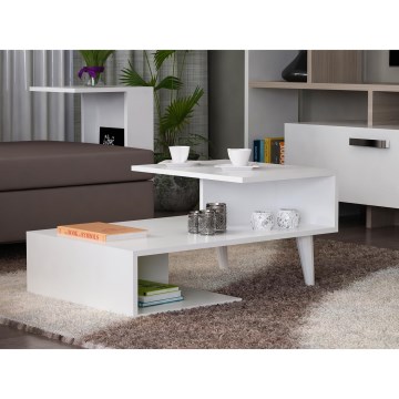 Table basse CONCETTA 40x90 cm blanche