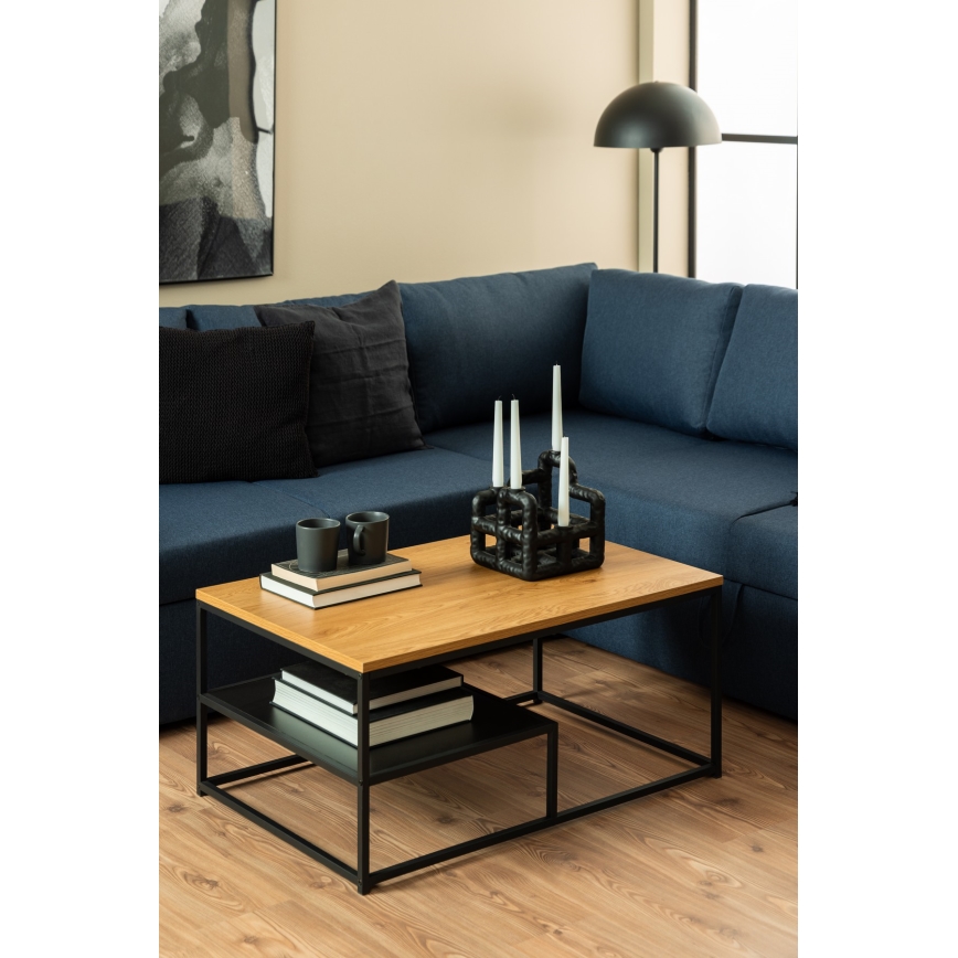Table basse CORA chêne/noir