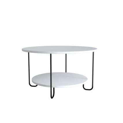 Table basse CORRO 45x80 cm blanche/noire