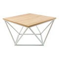 Table basse CURVED 60x60 cm blanc/beige