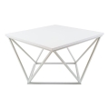 Table basse CURVED 60x60 cm blanc