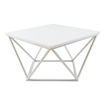 Table basse CURVED 60x60 cm blanc