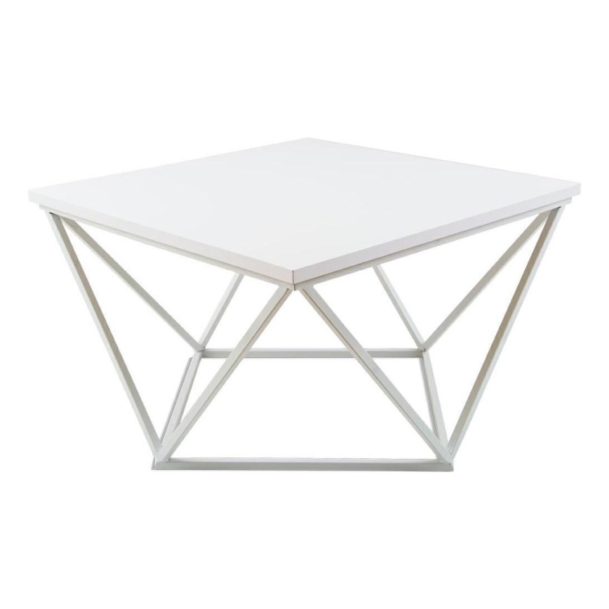 Table basse CURVED 60x60 cm blanc