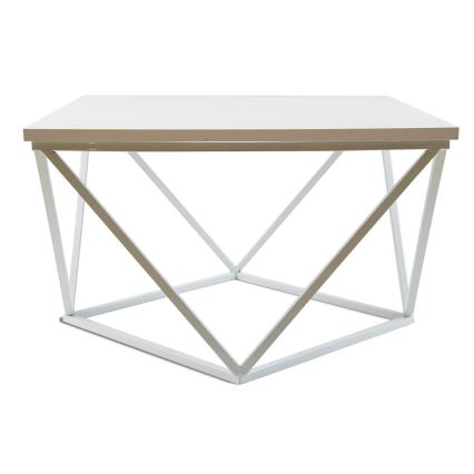 Table basse CURVED 60x60 cm blanc
