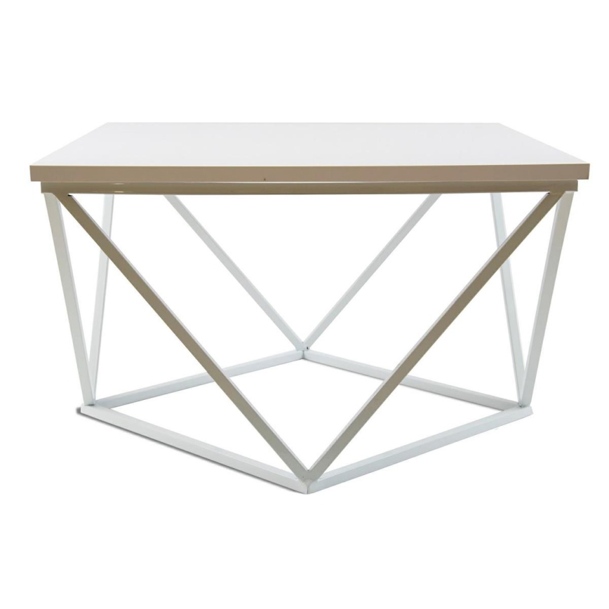Table basse CURVED 60x60 cm blanc