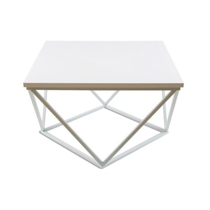Table basse CURVED 60x60 cm blanc
