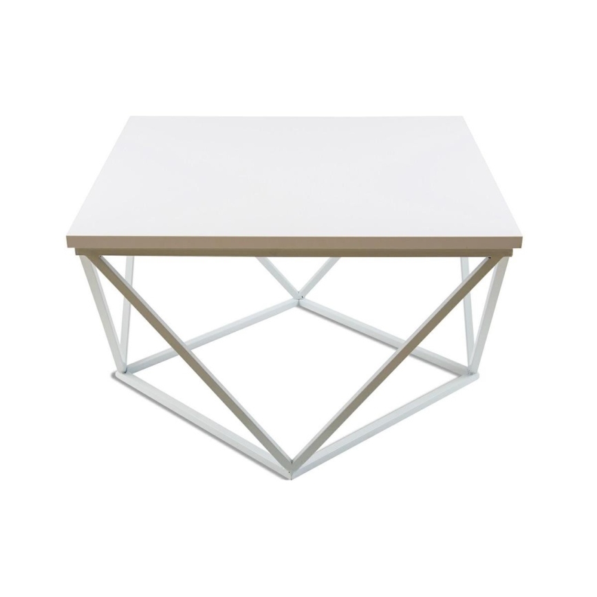 Table basse CURVED 60x60 cm blanc