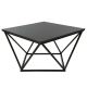 Table basse CURVED 62x62 cm noire