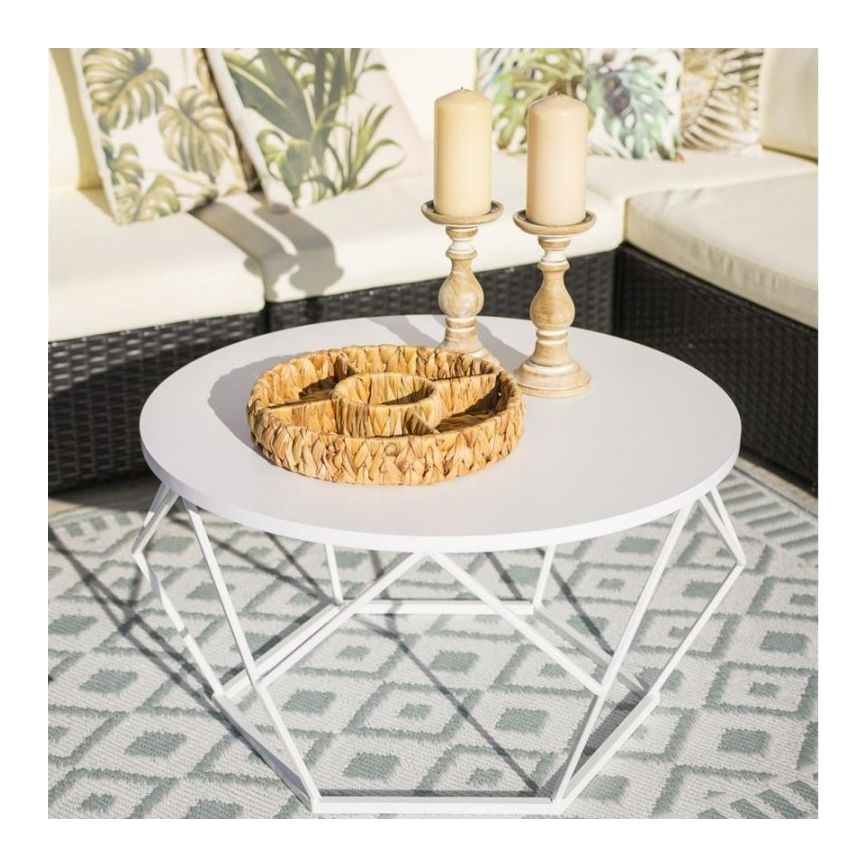 Table basse DIAMOND 40x70 cm blanche