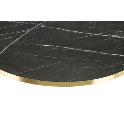Table basse DIAMOND 40x70 cm doré/noir/blanc