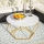 Table basse DIAMOND 40x70 cm dorée/blanche