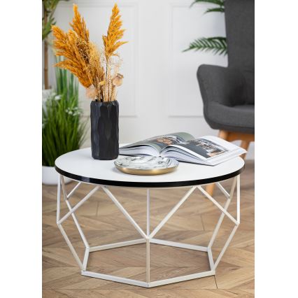 Table basse DIAMOND 40x70 cm noir/blanc