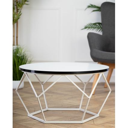 Table basse DIAMOND 40x70 cm noir/blanc