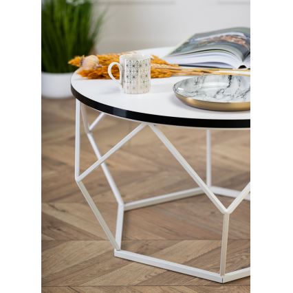 Table basse DIAMOND 40x70 cm noir/blanc