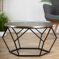 Table basse DIAMOND 40x70 cm noir/doré