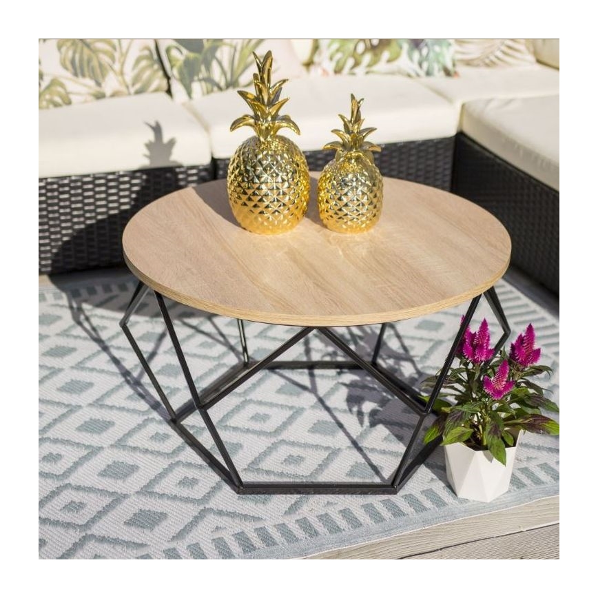 Table basse DIAMOND 40x70 cm noire/beige