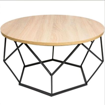 Table basse DIAMOND 40x70 cm noire/beige