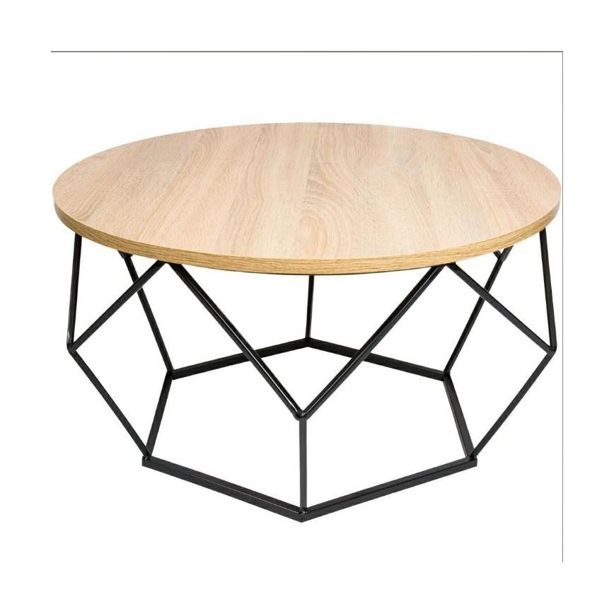 Table basse DIAMOND 40x70 cm noire/beige