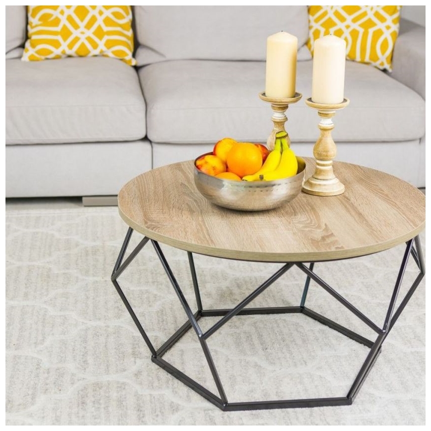 Table basse DIAMOND 40x70 cm noire/marron