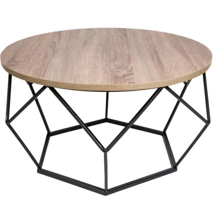 Table basse DIAMOND 40x70 cm noire/marron