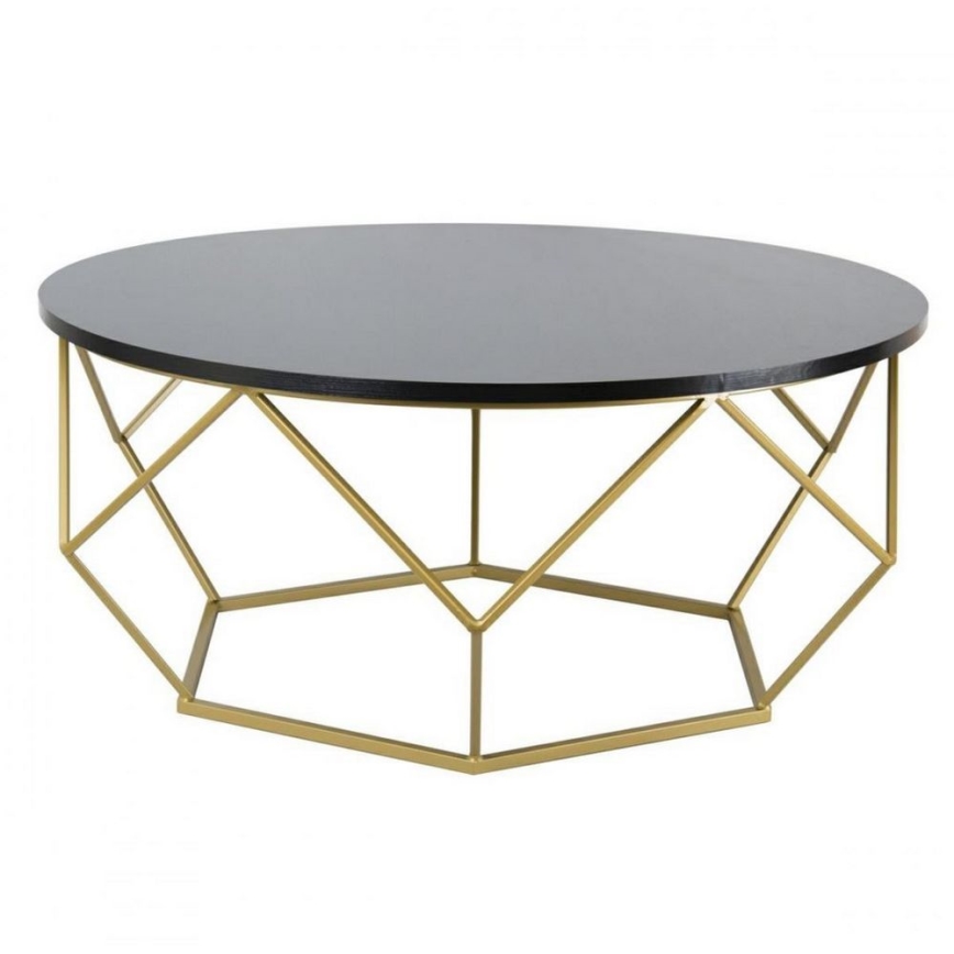 Table basse DIAMOND 41,5x90 cm dorée/noire