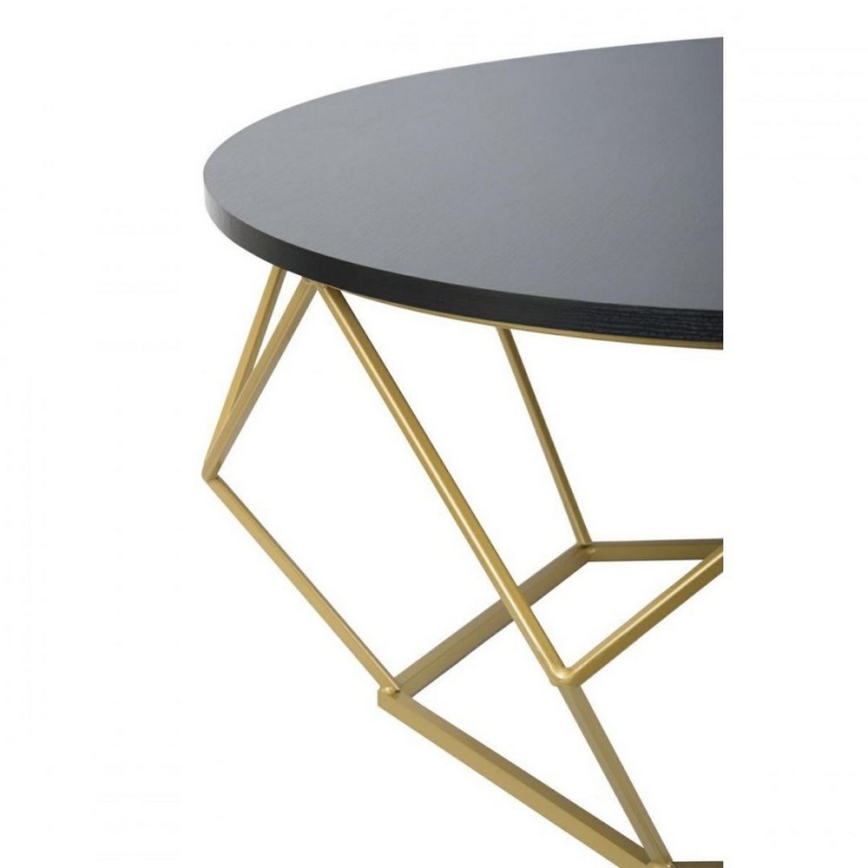 Table basse DIAMOND 41,5x90 cm dorée/noire