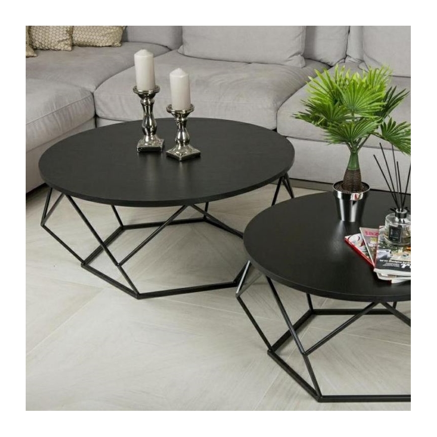 Table basse DIAMOND 41,5x90 cm noire