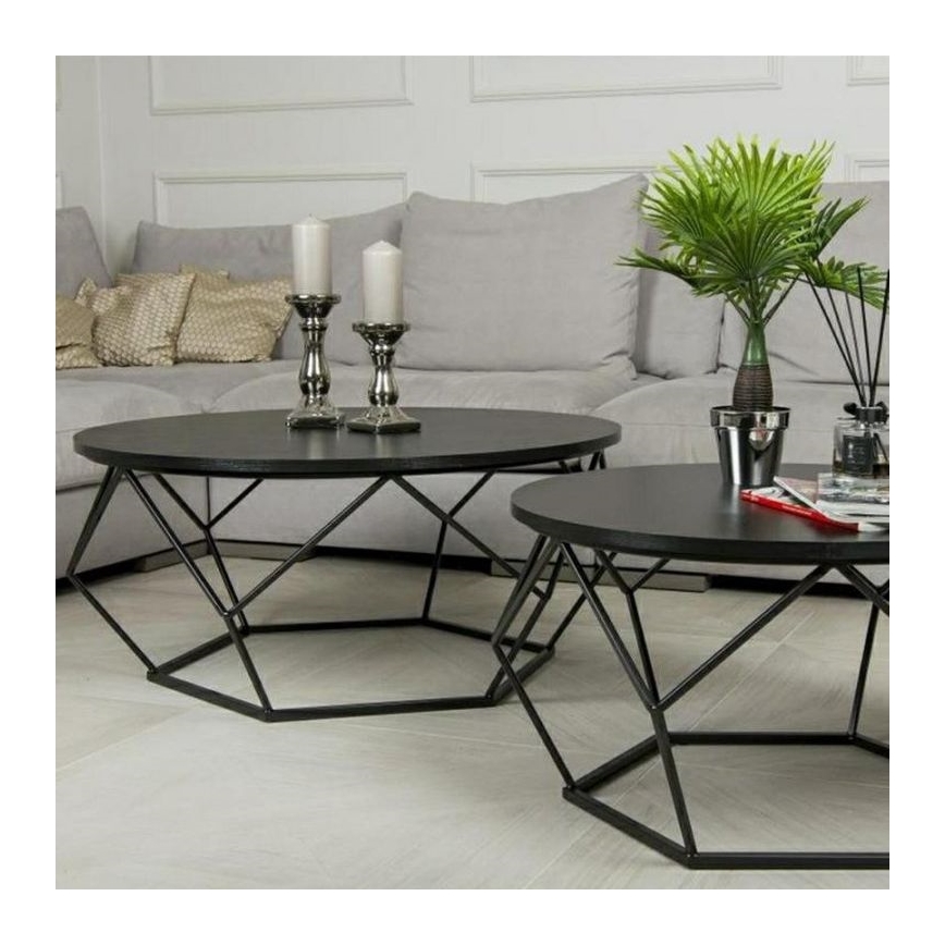 Table basse DIAMOND 41,5x90 cm noire
