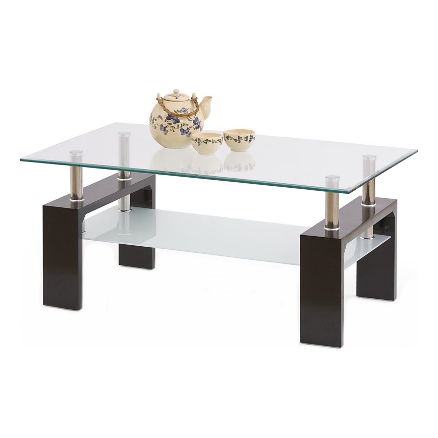 Table basse DIANA 45x100 cm wenge/transparent