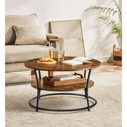 Table basse ELDUR brun/noir