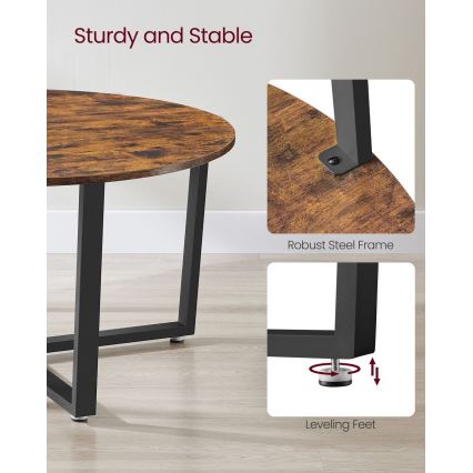 Table basse ELDUR marron/noir