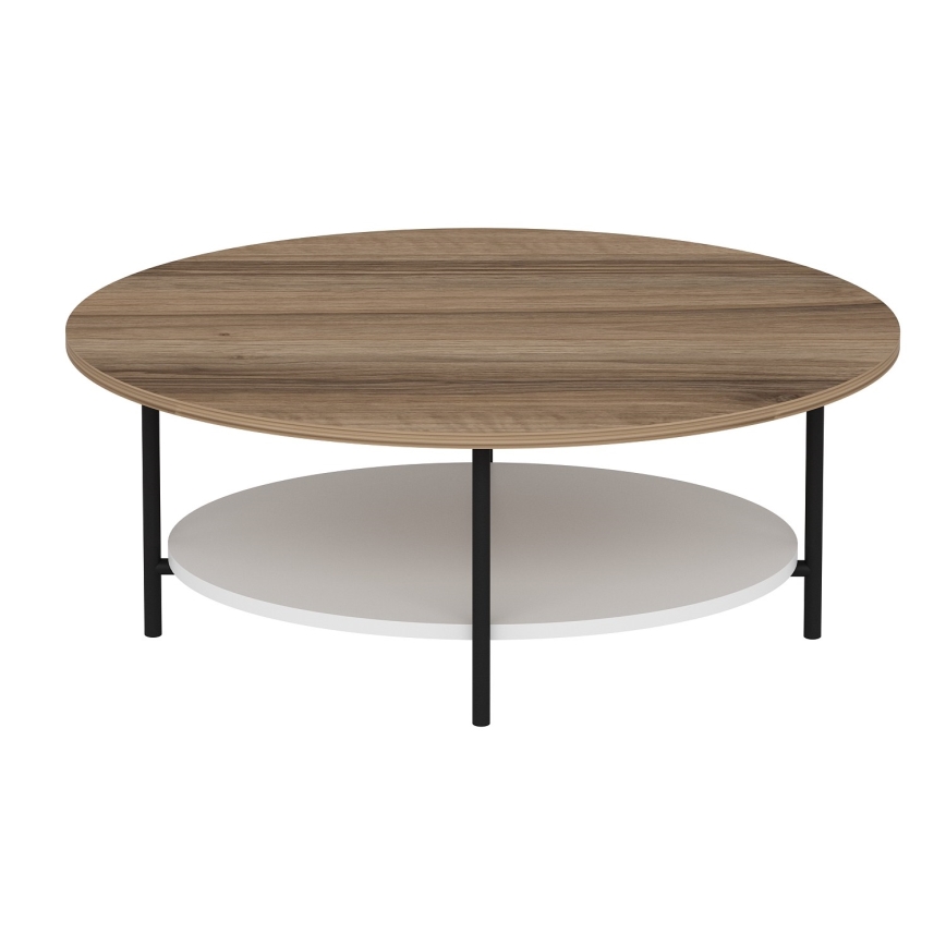 Table basse ELIS 36x90 cm chêne/blanc
