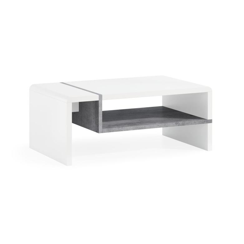 Table basse FRED blanc/gris