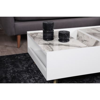 Table basse FRIDA 63x90 cm blanc