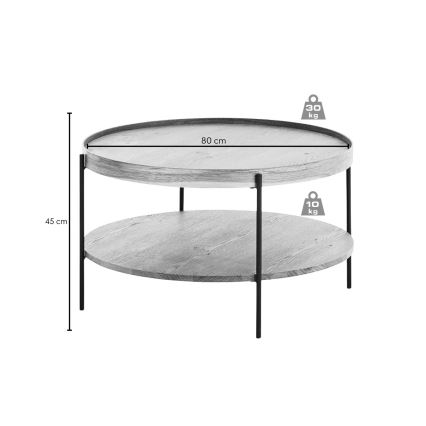 Table basse FURNI en chêne