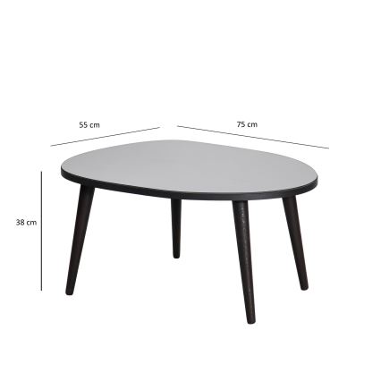 Table basse GUSTO 38x75 cm noir
