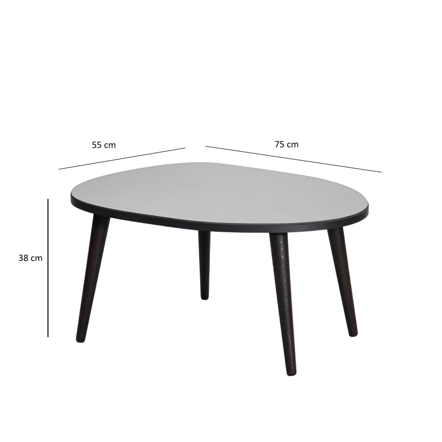 Table basse GUSTO 38x75 cm noir