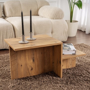 Table basse HARMONY 40x80 cm pin atlantic