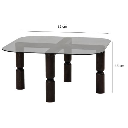 Table basse KEI 40x80 cm marron/noir