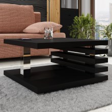 Table basse KYOTO 31x60 cm mat noir
